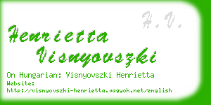 henrietta visnyovszki business card